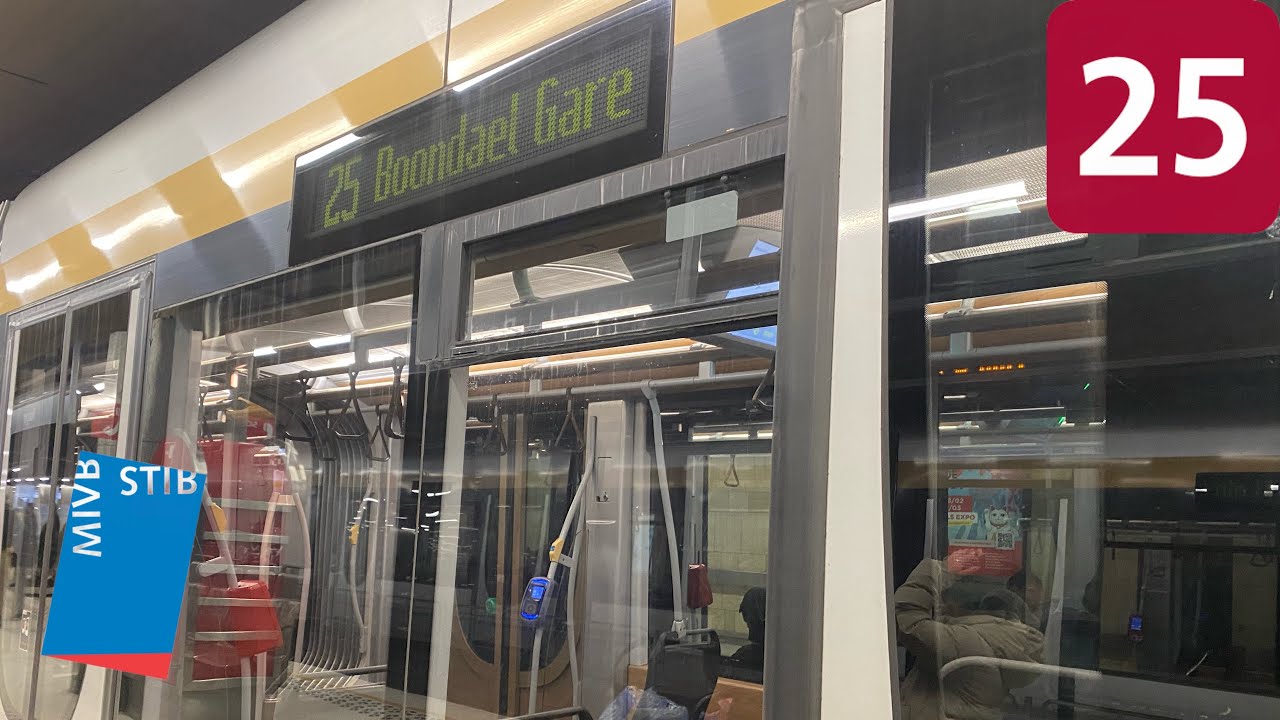 Ligne 25 De La STIB Trajet Complet BOONDAEL GARE - ROGIER Dans Un T3000 (3033)