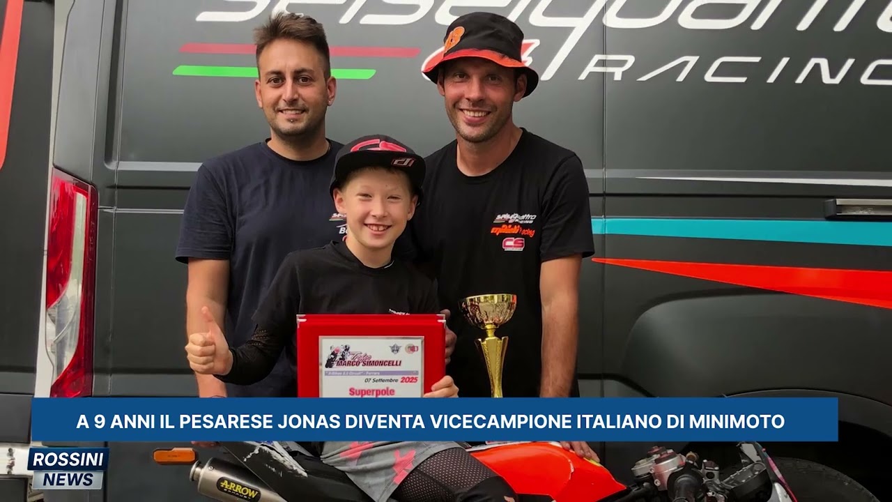 A 9 ANNI IL PESARESE JONAS DIVENTA VICECAMPIONE ITALIANO DI MINIMOTO