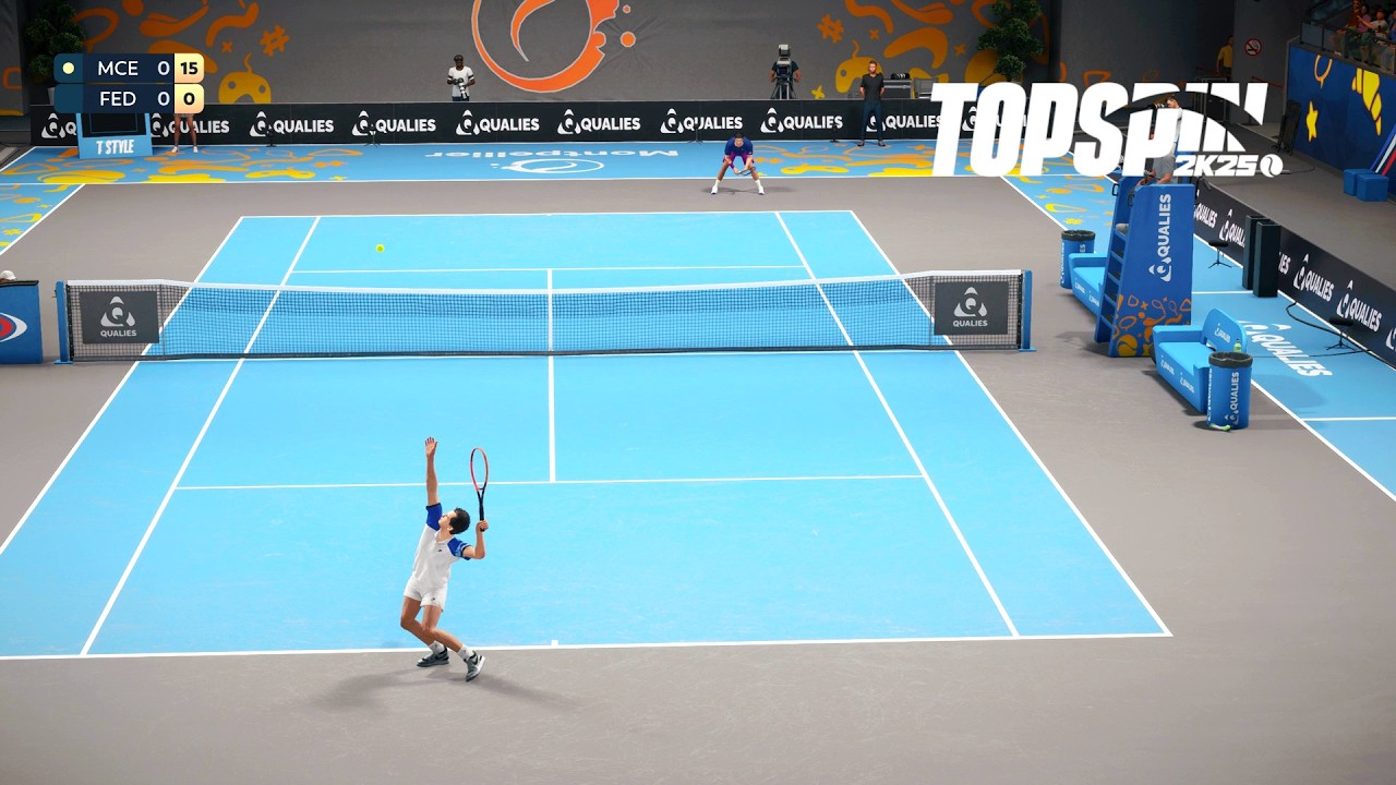 Top Spin 2K25 - Roger Federer Vs John McEnroe I Montpellier Stadium I Legend AI (PS5)