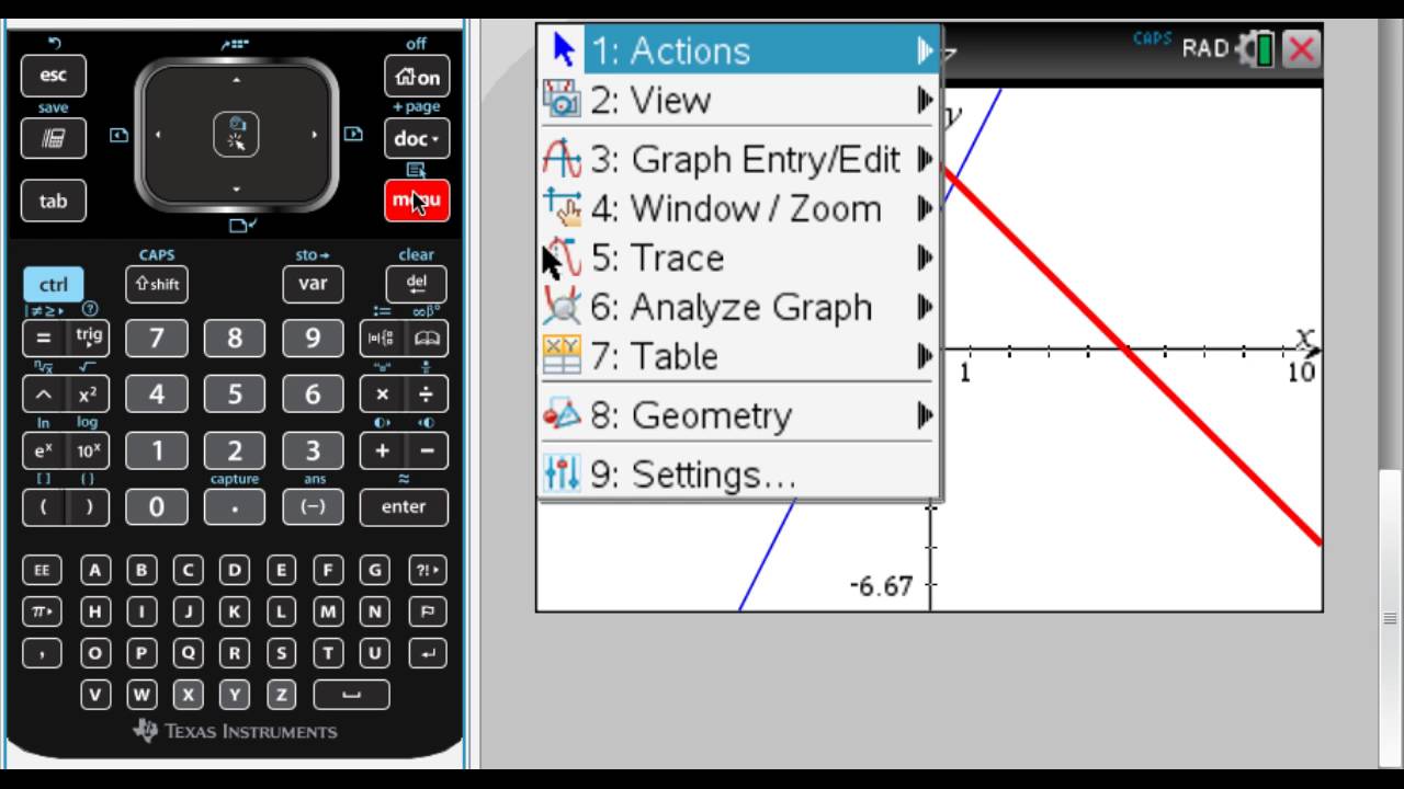 TI-Nspire - First Time Graphing