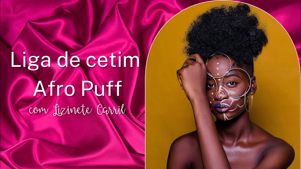 Como fazer a liga (elástico) de cetim para penteado afro puff - PAP - Renda extra