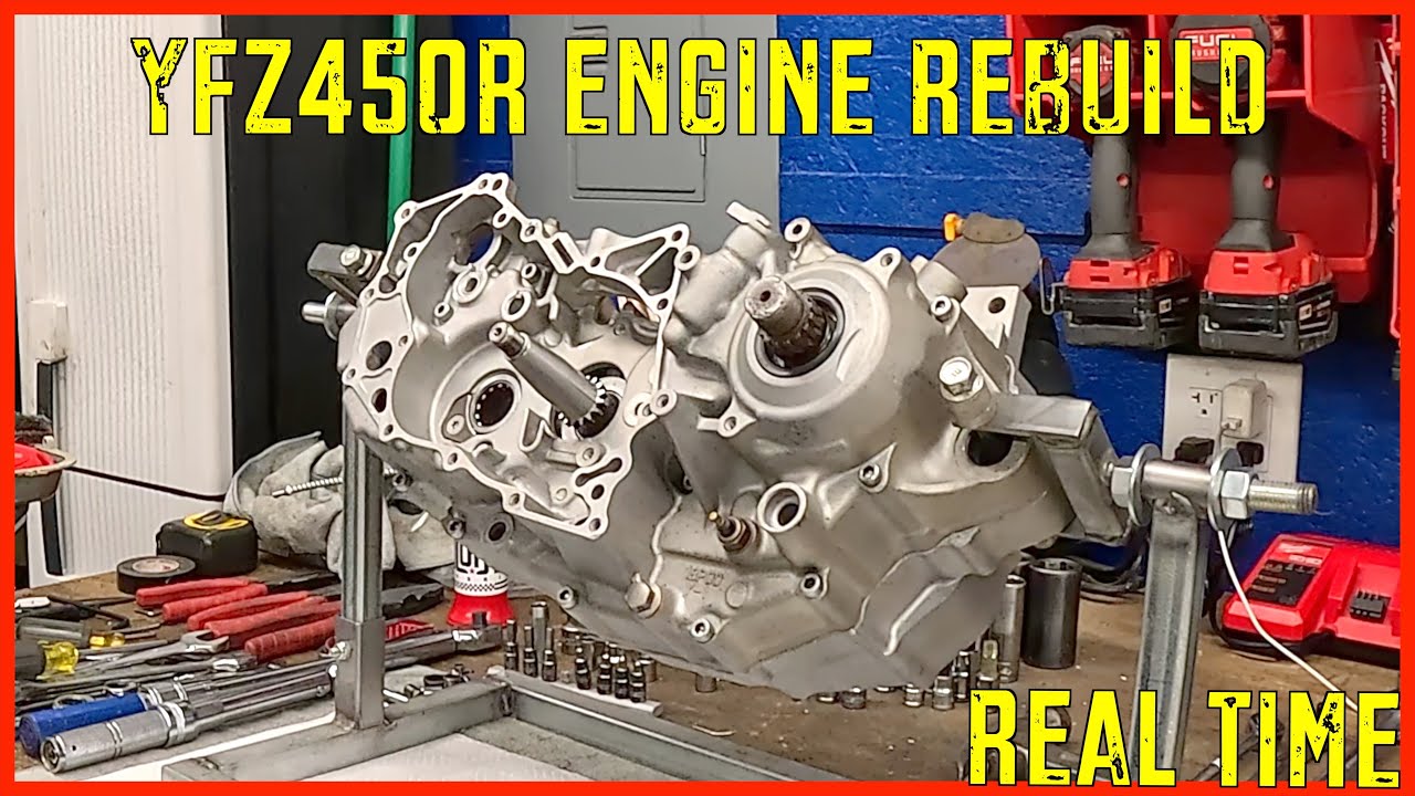 YAMAHA YFZ450R ENGINE REBUILD - PART 2 / Clutch, Flywheel side cases ( REAL TIME )