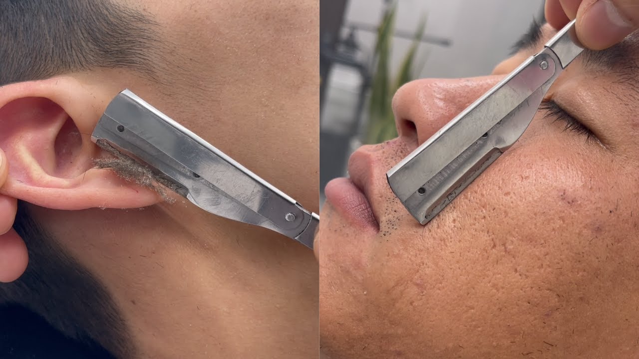 ASMR 🐚 FOR A GOOD SLEEP | SHAVING BEARDS AND DEAD SKIN FOR MAN | SHAVING ASMR EP596.1