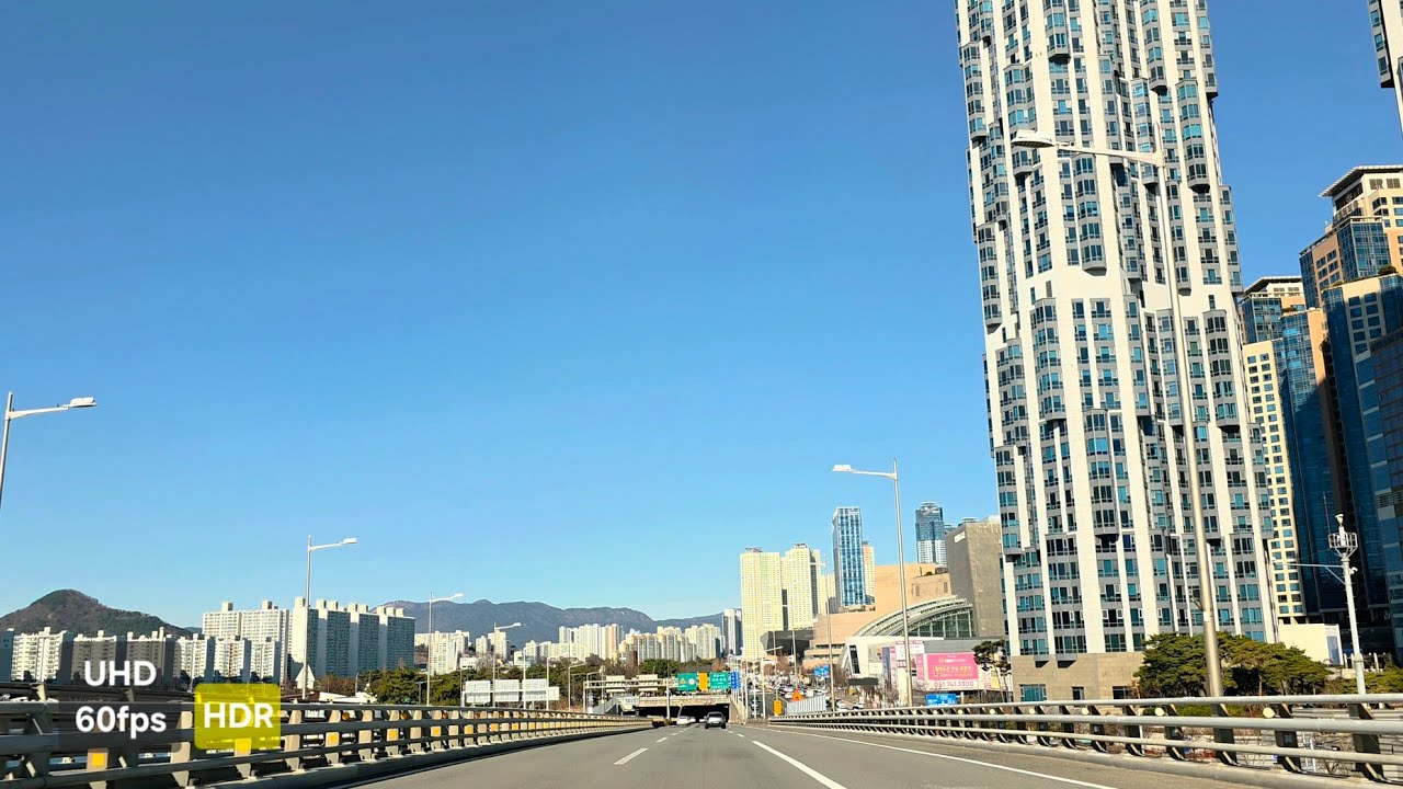 Busan City Drive Piano Music 부산 시내 드라이브 釜山市内ドライブ 釜山市区驾驶 Gwangan Bridge Haeundae Relaxing Video