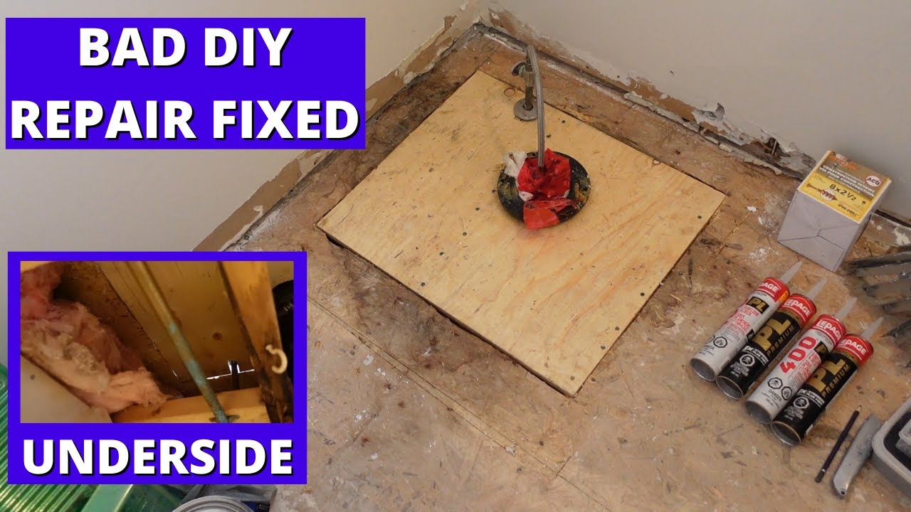 Water Damaged Floor Repair - Bathroom