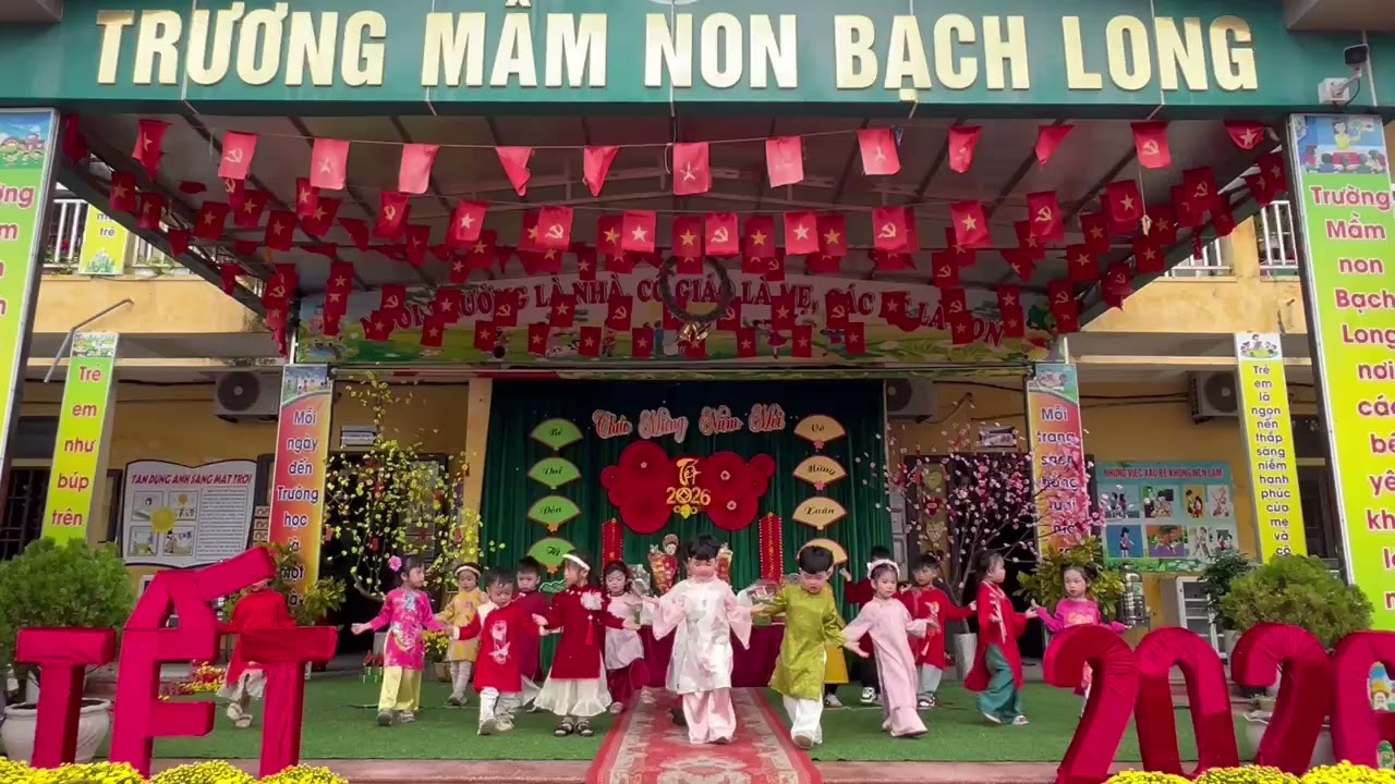 Cam múa tết 2026 trường mầm non Bạch Long P3