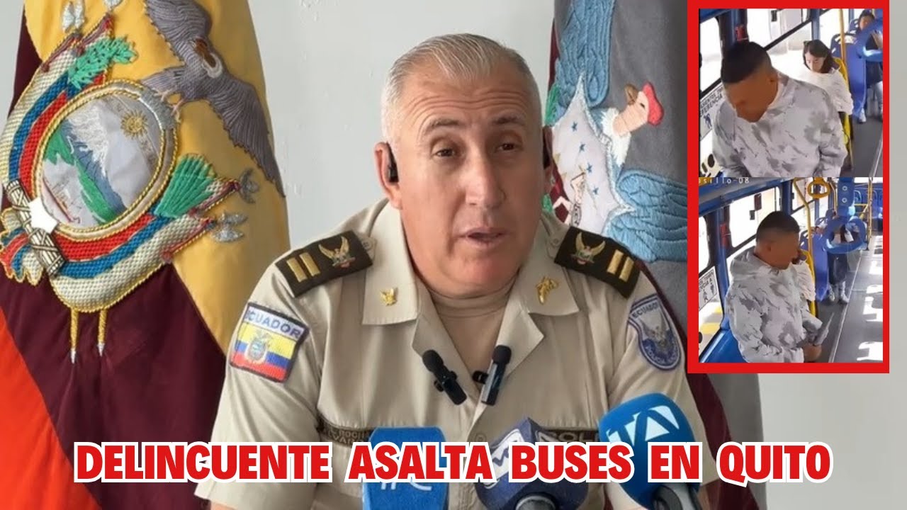 Policía exige justicia para criminal que asalta transporte público en Quito