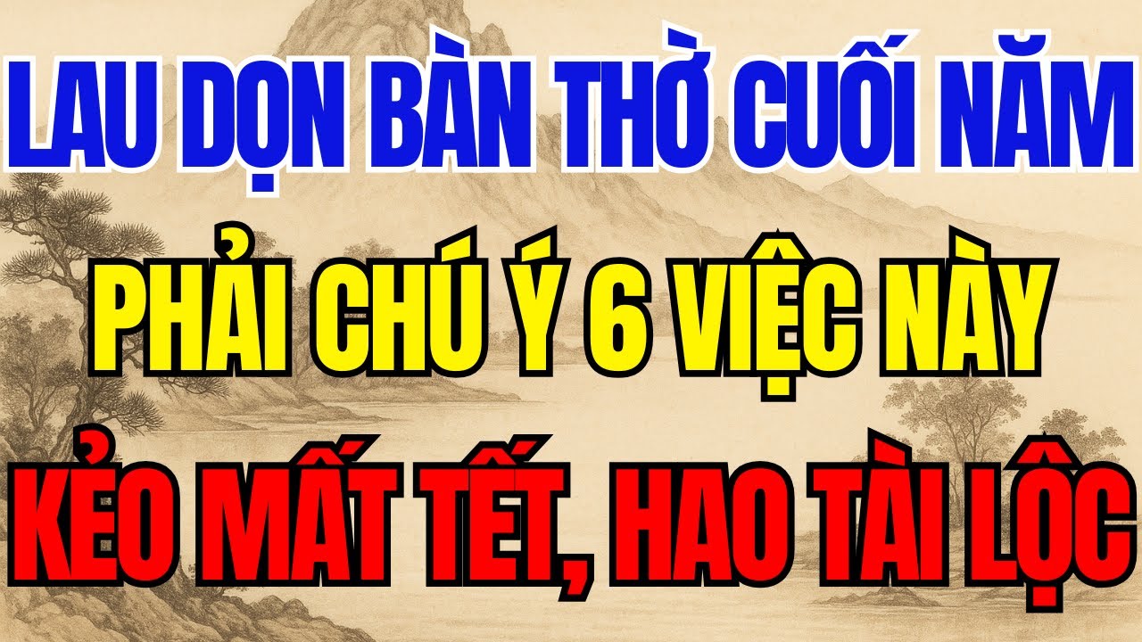 LAU DỌN BÀN THỜ CUỐI NĂM Phải Tránh Phạm 6 Điều KIÊNG KỴ Này Kẻo MẤT TẾT, Tiền Bạc Đội Nón Ra Đi!