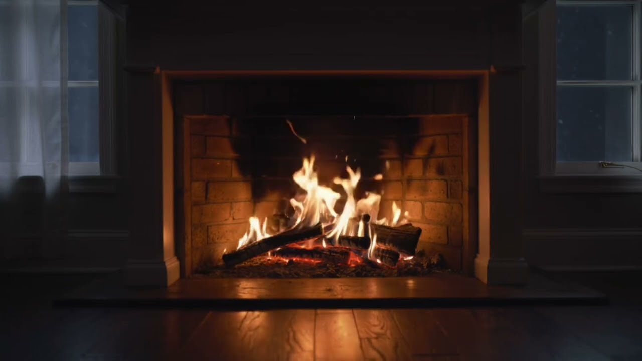 5 Hours Fireplace Jazz Piano | Crackling Fire Sounds • 🎹Cozy Night Ambience for Sleep, Relax & Study
