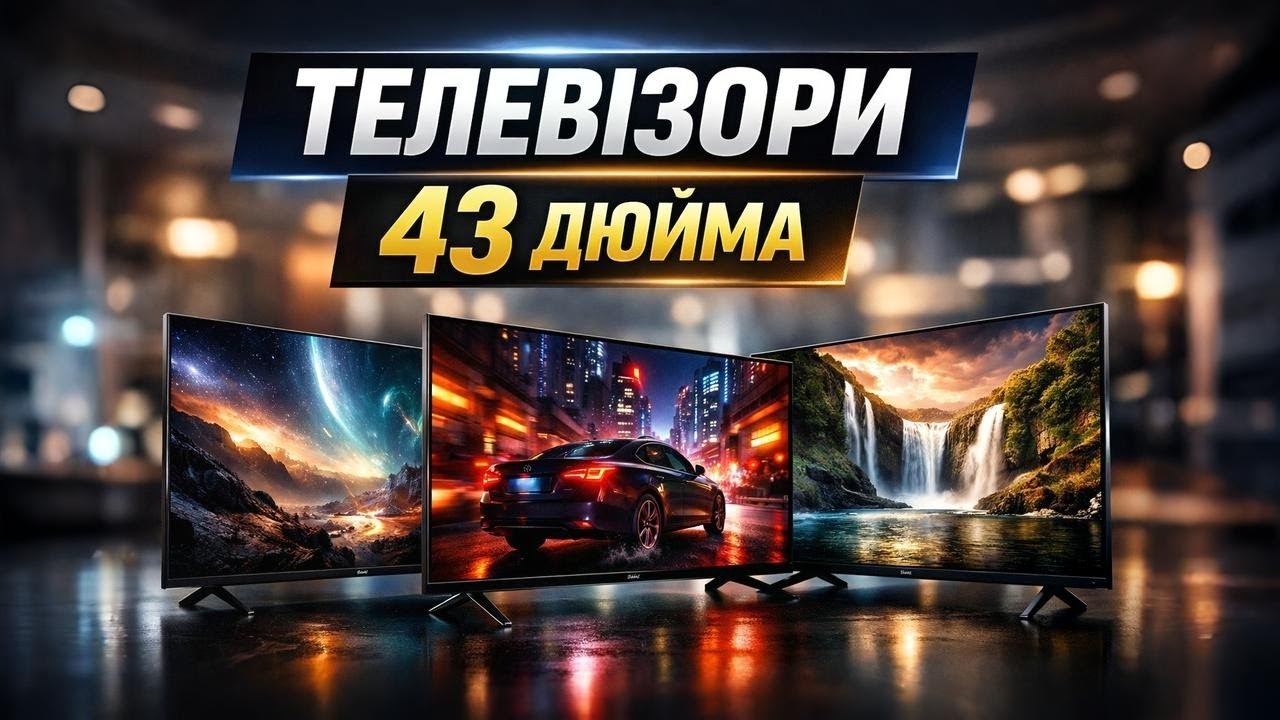 Топ-5 телевізорів 43 дюйми у 2026 році | Який ТВ купити для дому?🔥Найкращі 43-дюймові ТВ. Поради!