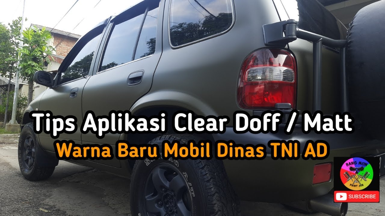 Cat doff atau matt pada warna baru mobil dinas TNI AD | Amy Green baru #bangmunpaintjob #catdoff