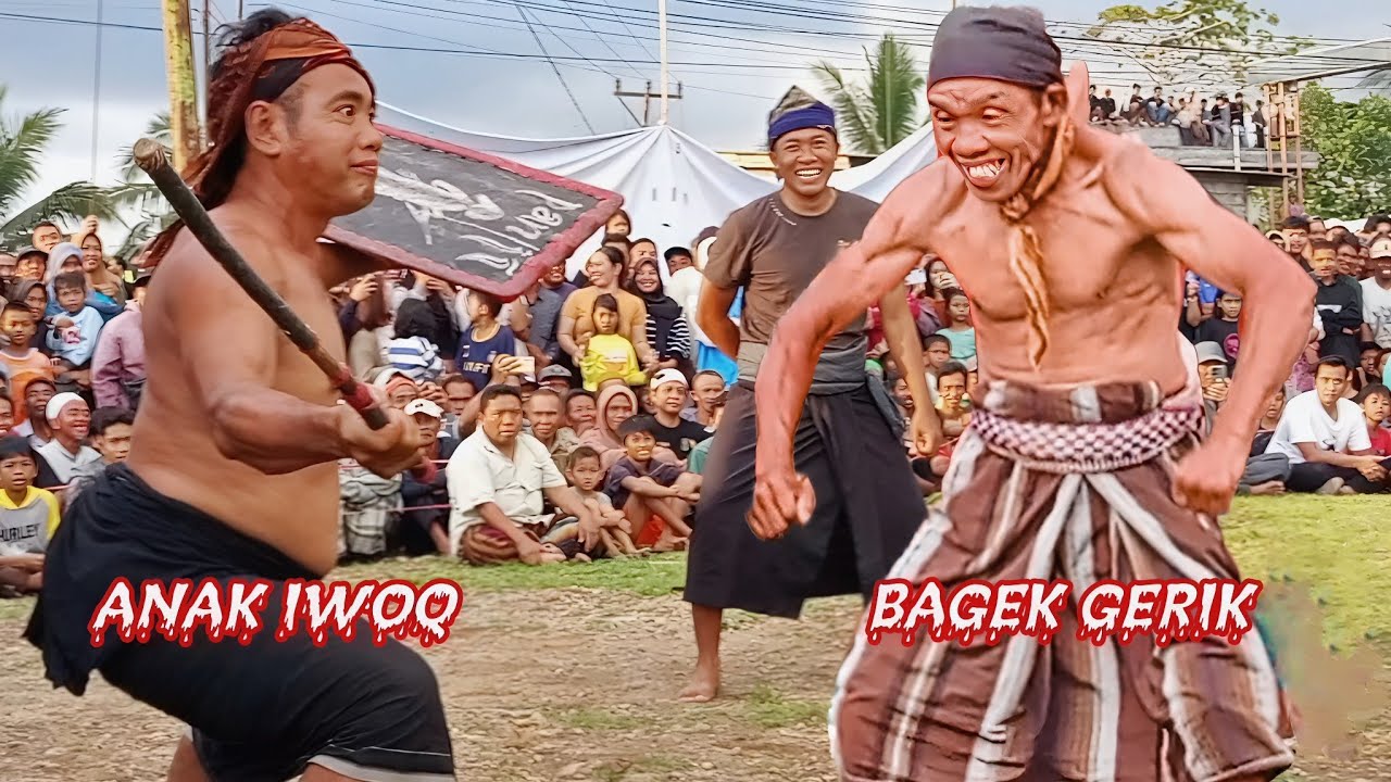 ANAK IWOK Vs BAGEK GERIK || Peresean terbaru desa kembang kerang 