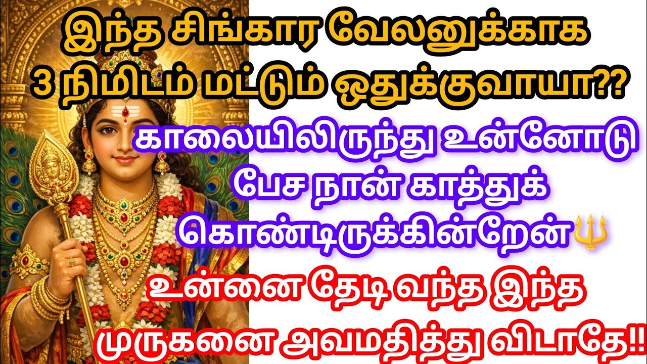 உன்னை தேடி வந்த இந்த சிங்கார வேலனே அவமதித்து விடாதே ‼️@சிங்காரவேலன்வாக்கு 