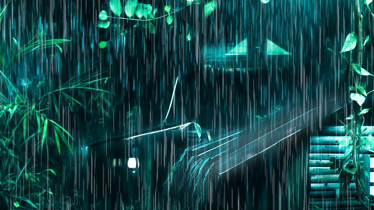 Lose Yourself in Deep Sleep with Roaring Rain & Echoing Thunder on a Tin Roof