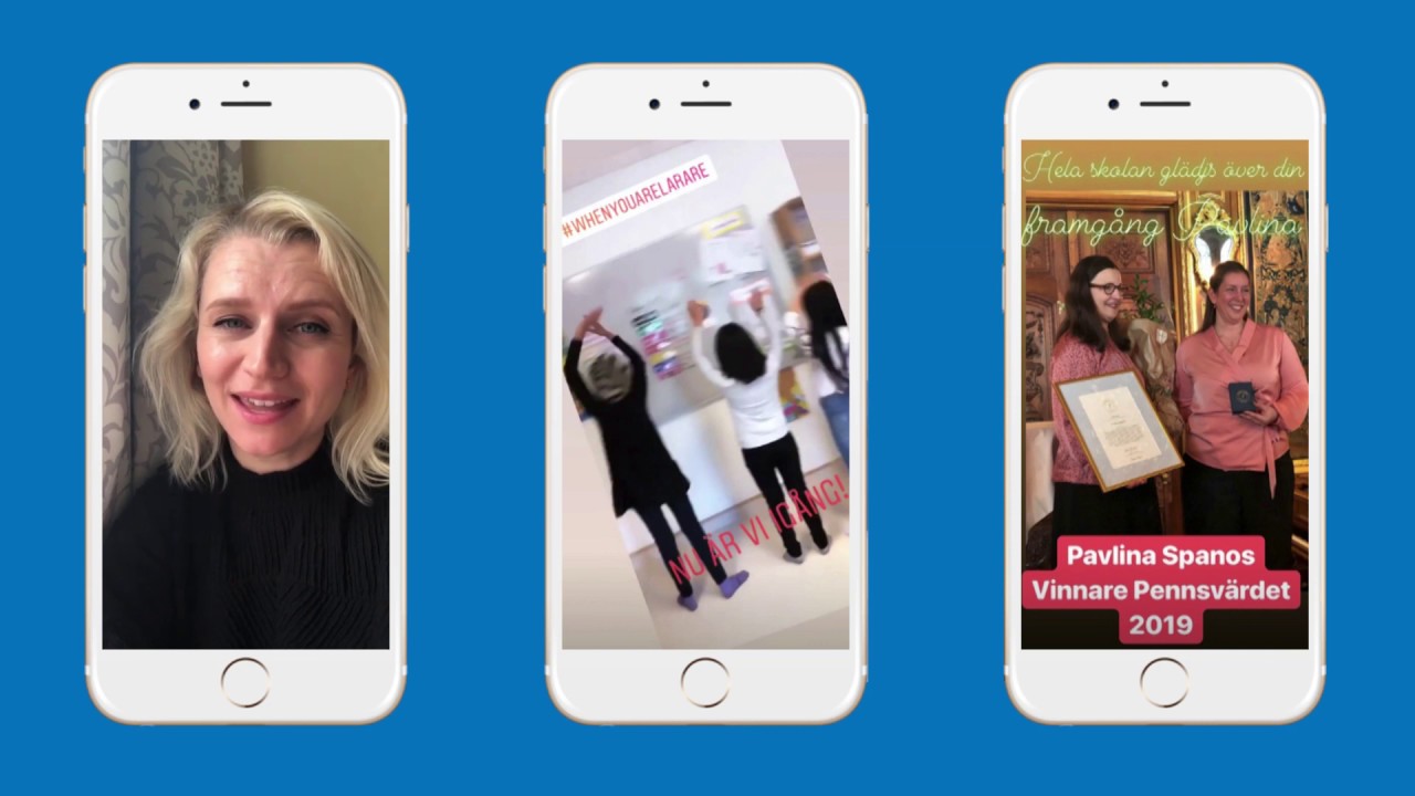 Instastories direkt från skolan