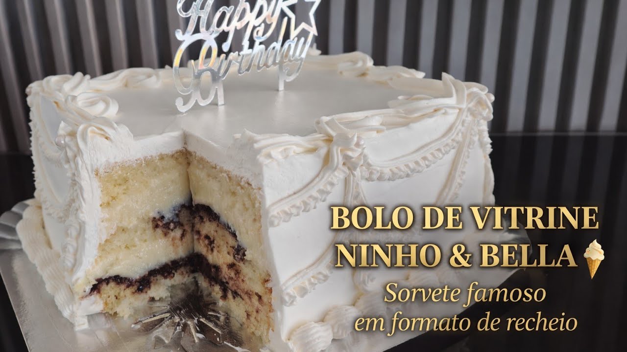 Bolo de Vitrine Ninho & Bella: transformei sorvete em recheio (vende MUITO!)