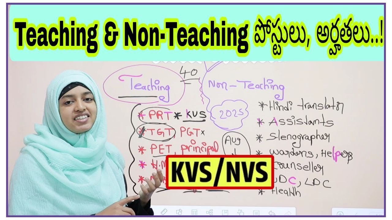 KVS & NVS అర్హతలు ll Teaching & Non-Teaching ఏ ఏ పోస్టులు ఉంటాయి?