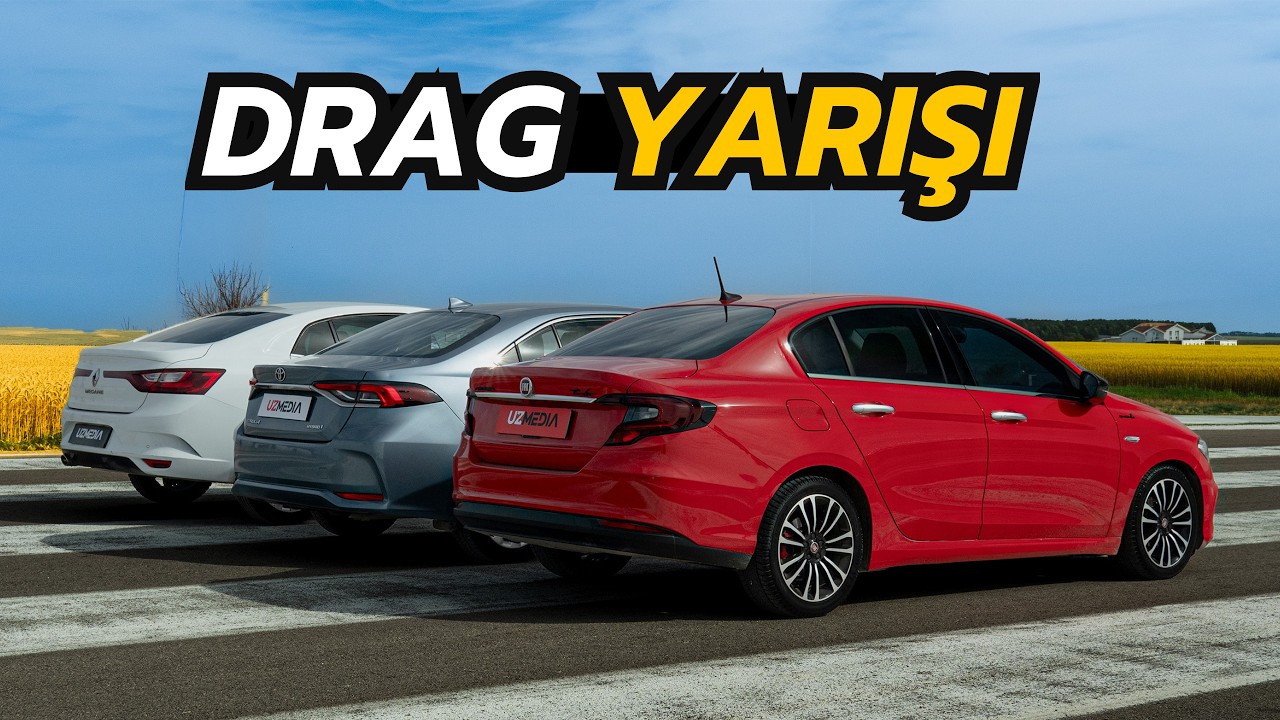DRAG YARIŞI: Megane vs. Egea vs. Corolla | Renault vs Toyota vs Fiat