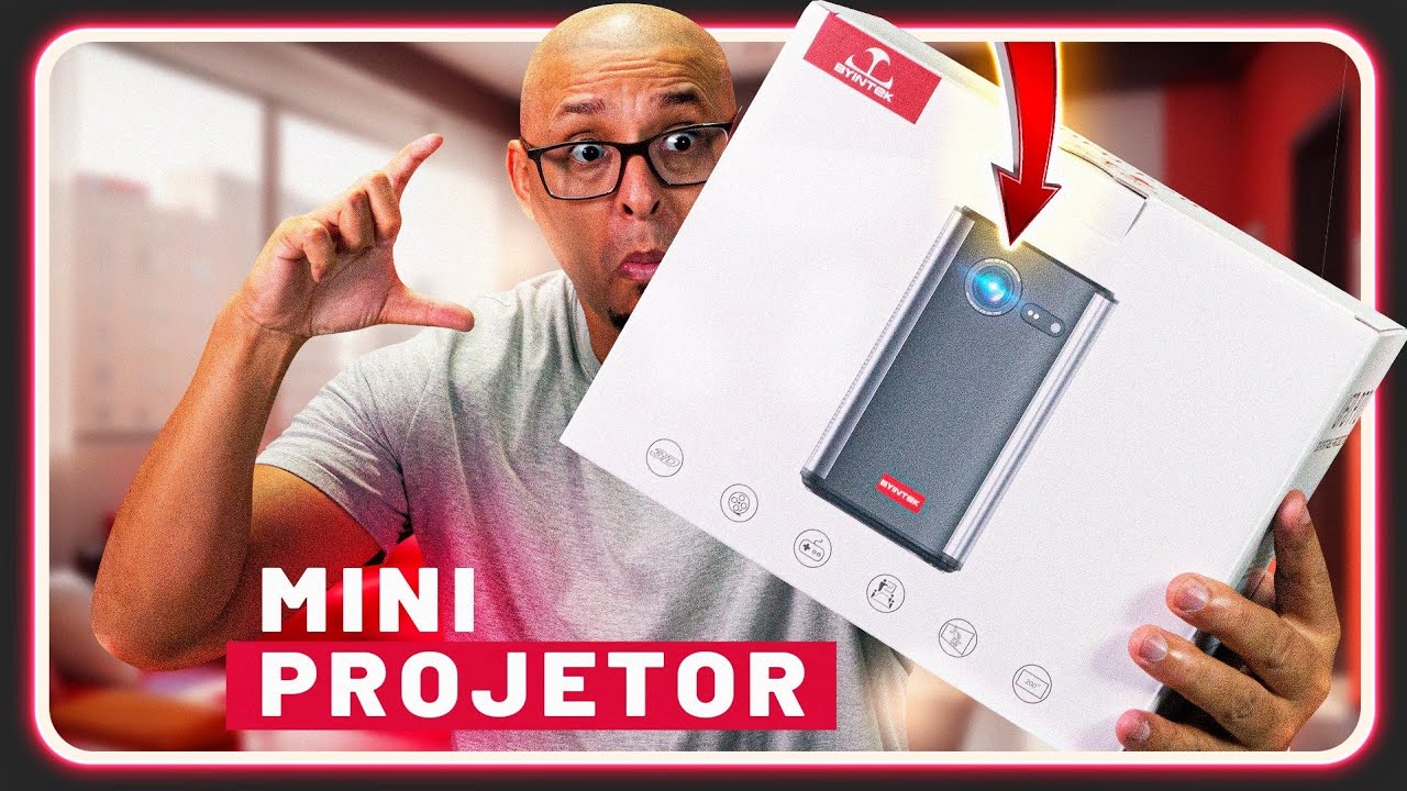 PROJETOR pequeno BYINTEK P70. O pequenino  POTENTE! Projetor portátil para qualquer espaço
