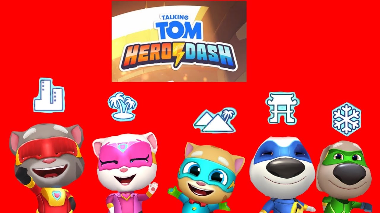 Playing talking TOM hero dash
