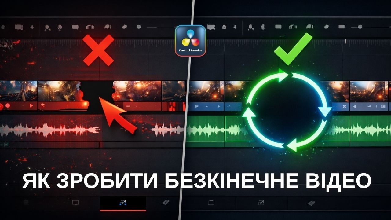 Як зациклити відео в DaVinci Resolve | Туторіал