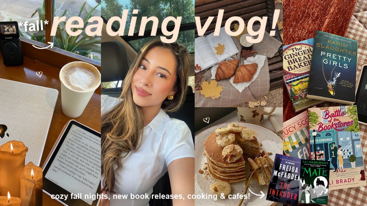 уютные дни🍂📖*ОСЕНЬ* читаю видеоблог! кафе, новые книги, неспешное утро и готовка дома!