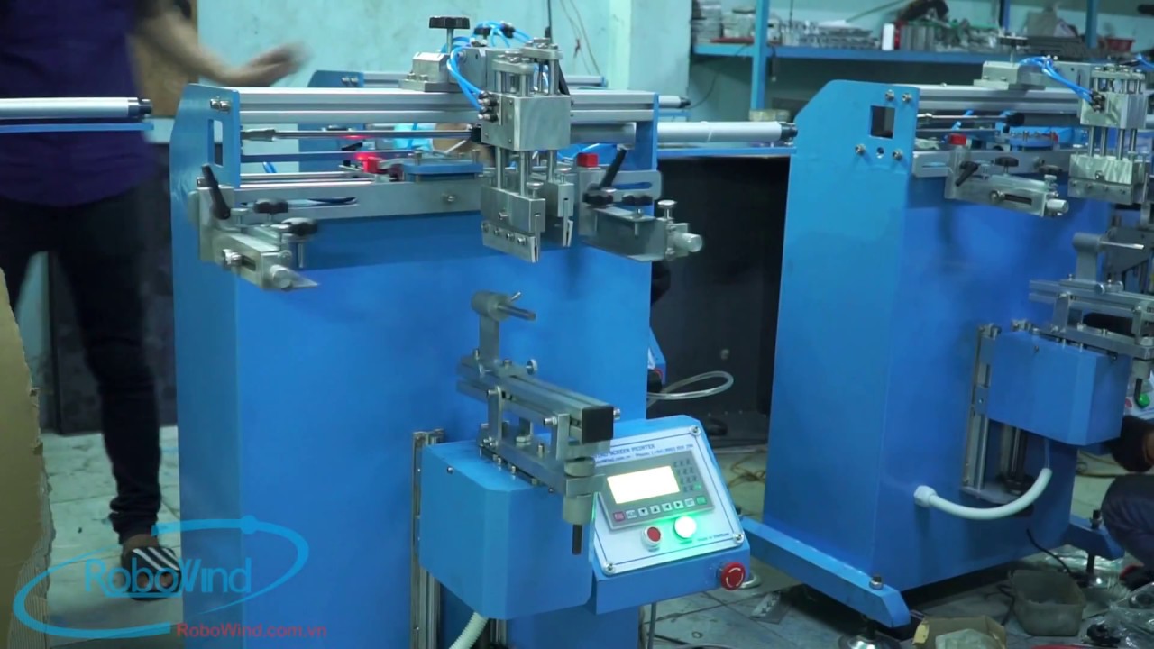 Máy in lụa tròn Robowind | máy in lụa  MADE IN VIETNAM