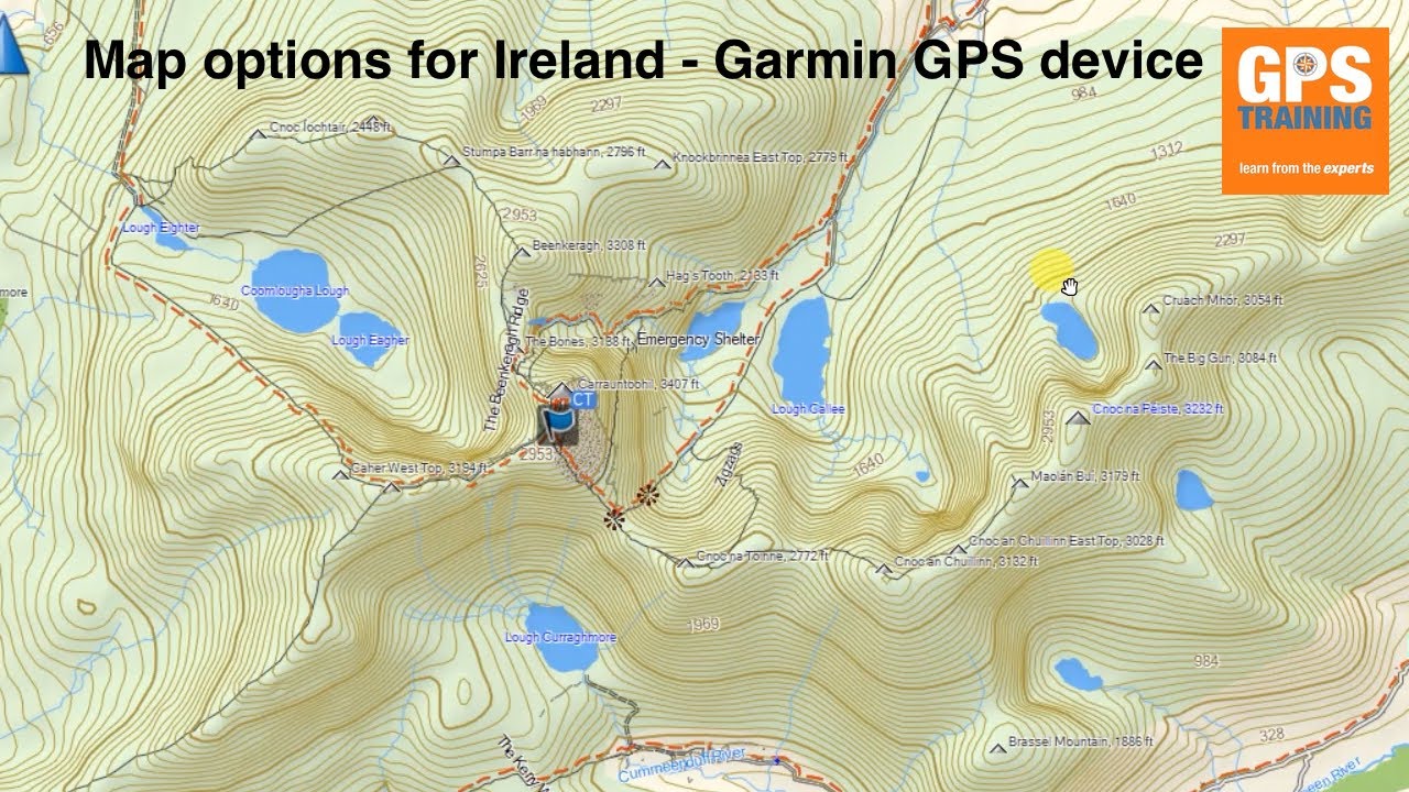 Garmin GPS map options for Ireland