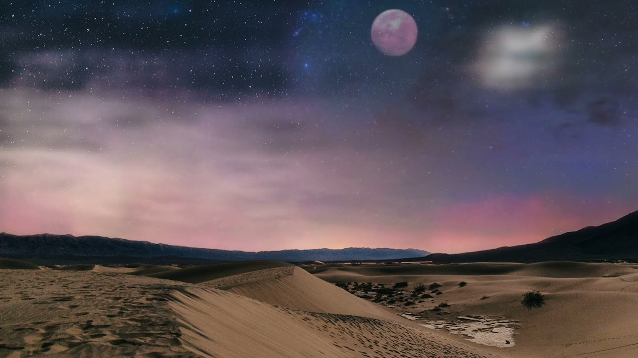 Moon in Desert Free to Use No Copyright Video | Copyright Free Videos | Free Stock | Free Footage