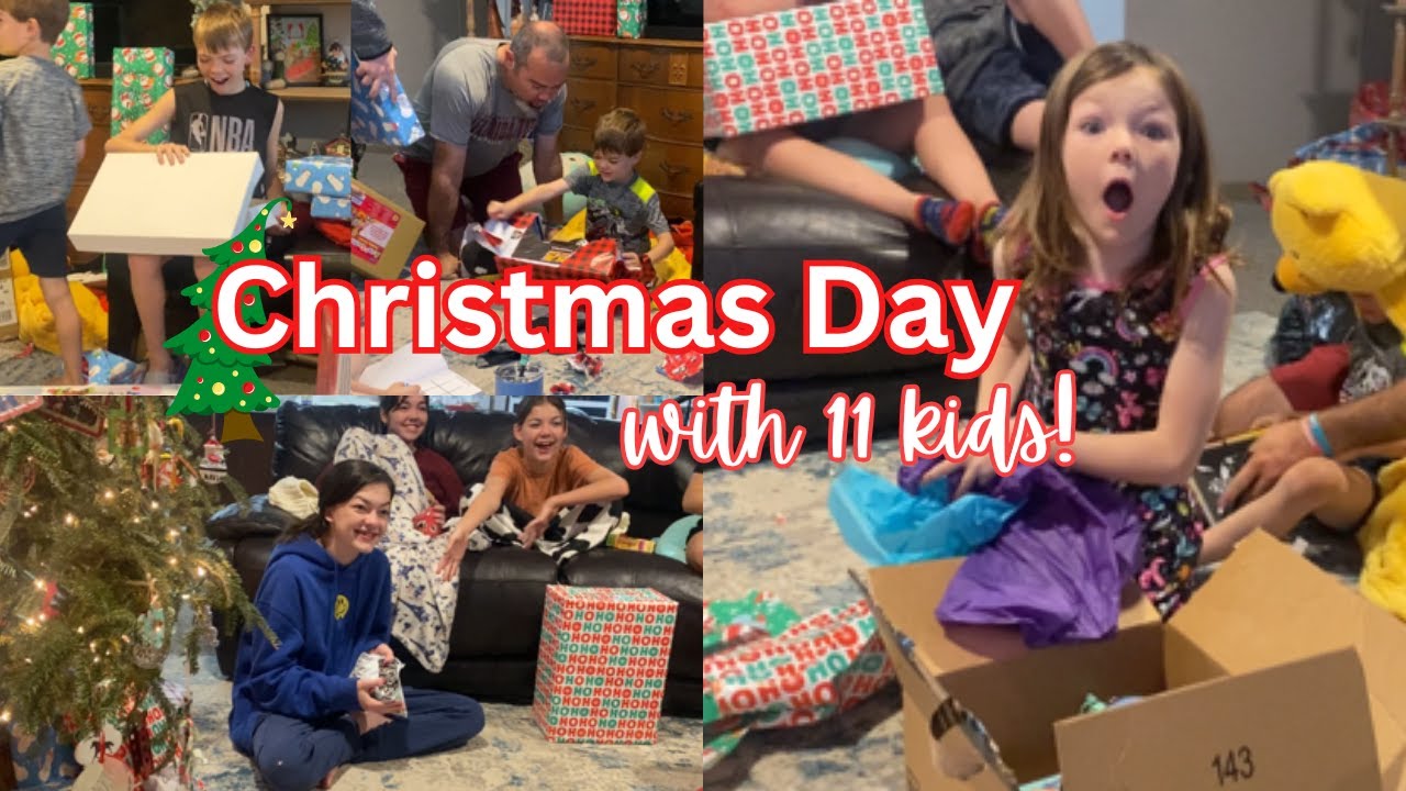 Christmas Morning Chaos with 11 Kids! 🎄🎁 Large Family Christmas Fun!