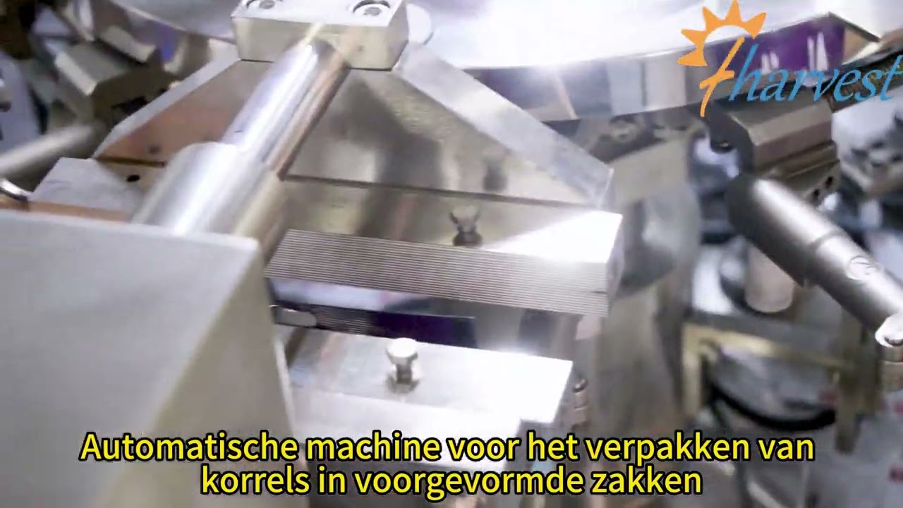 Automatische verpakkingsmachine voor korrels in voorgevormde zakken