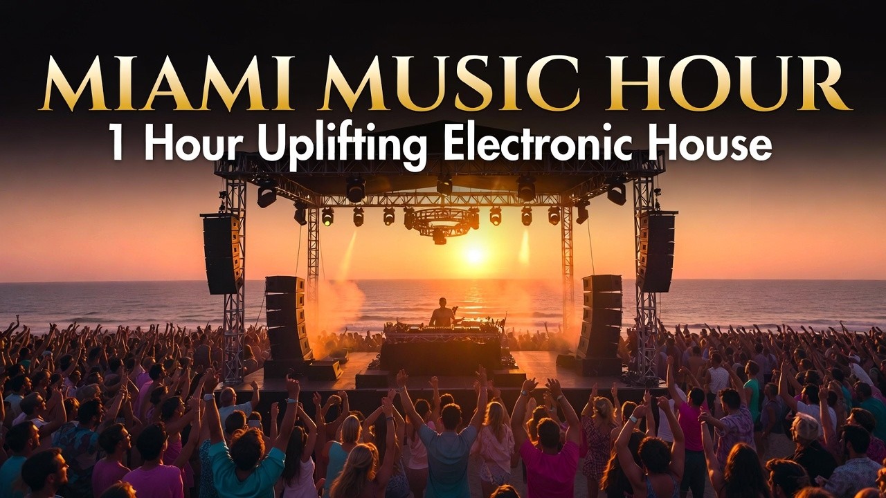 1 Hour Miami Music Electronic Groove | Uplifting Festival Vibes 🌅