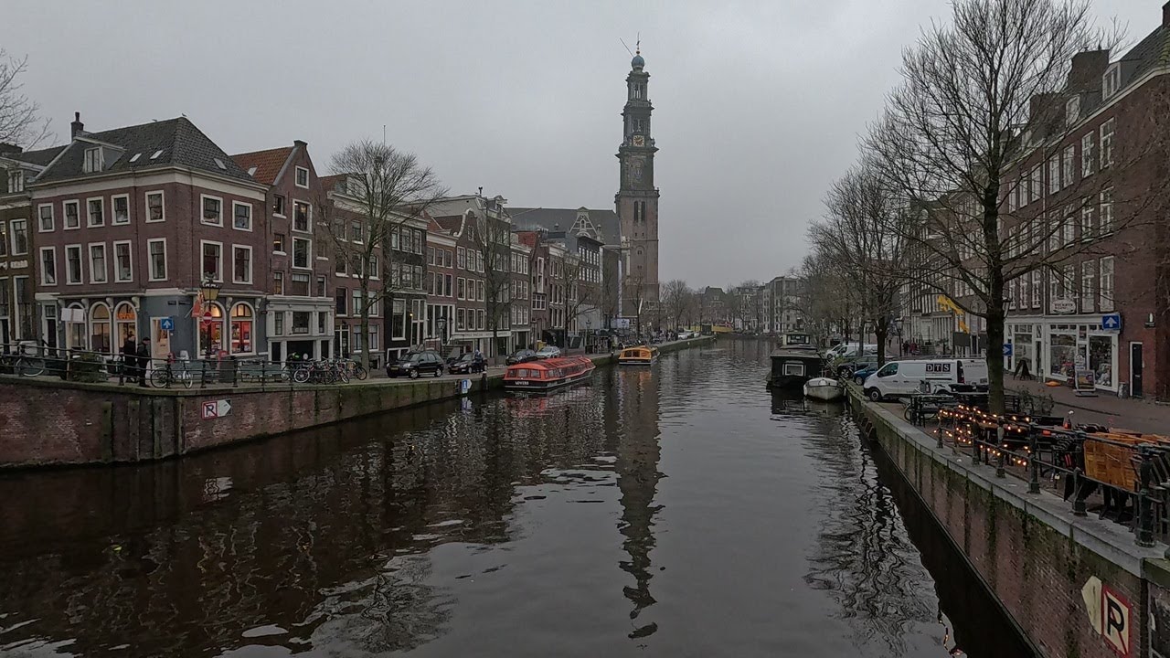 ⁴ᴷ⁶⁰ Walking Amsterdam: Tour of Prinsengracht in the Jordaan neighborhood