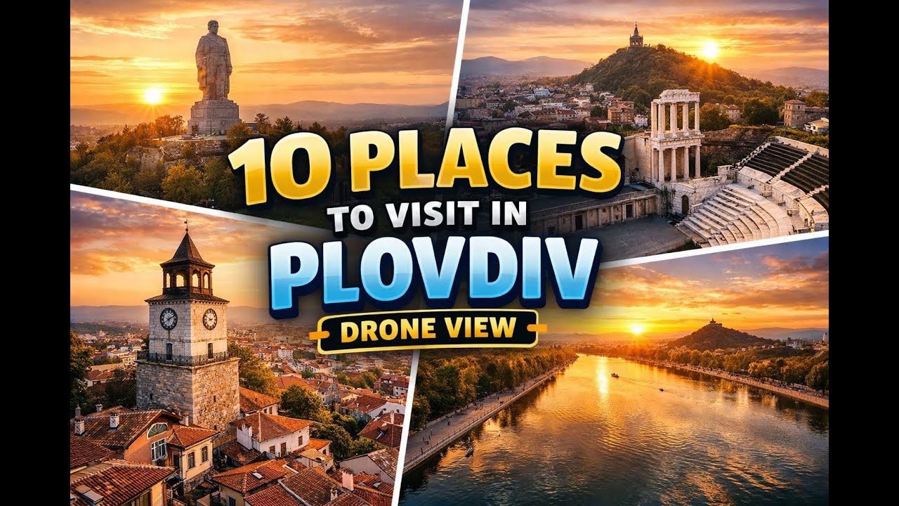 Top 10 Places to Visit in Plovdiv/4K Drone Footage