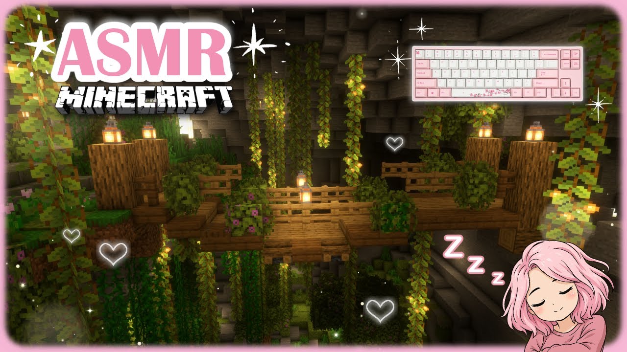 Minecraft ASMR ♡ – Floating Bridge Build 🌿 | Whispered & Keyboard Sounds 🌸✨