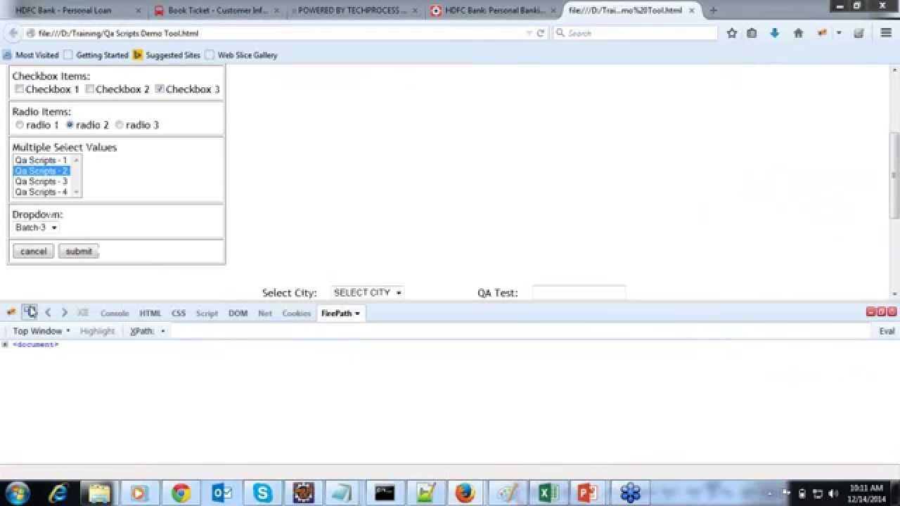 Selenium Topic-4: Select Method in Selenium Web Driver