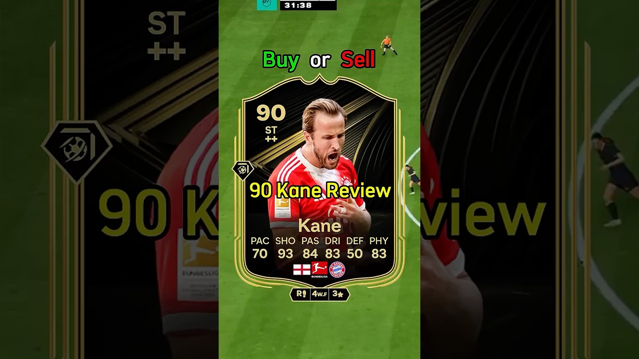 🇩🇪 90 Kane Review in FC26 - usable but too expensive 😭  #fc26 #kane #player #review #eafc26 #fut