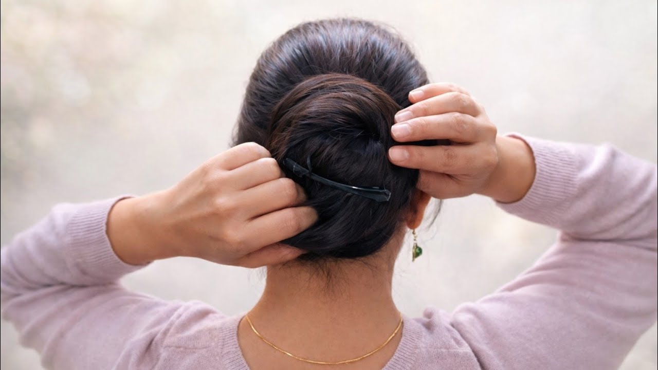 Simple ✨stylish  claw clip || hair style # juda Hair style// Bun..... 👌