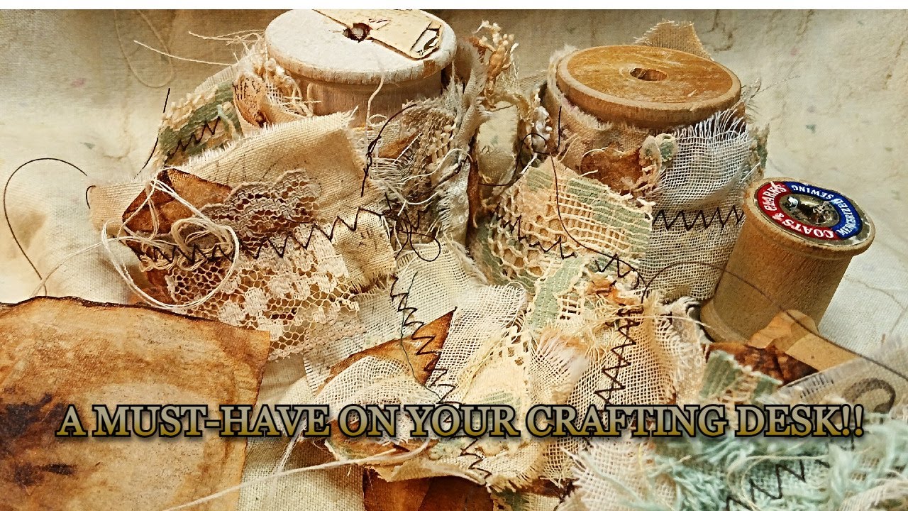 FABRIC & TEA BAG SNIPPETS - A MUST  HAVE FOR YOUR CRAFTING SPACE!!