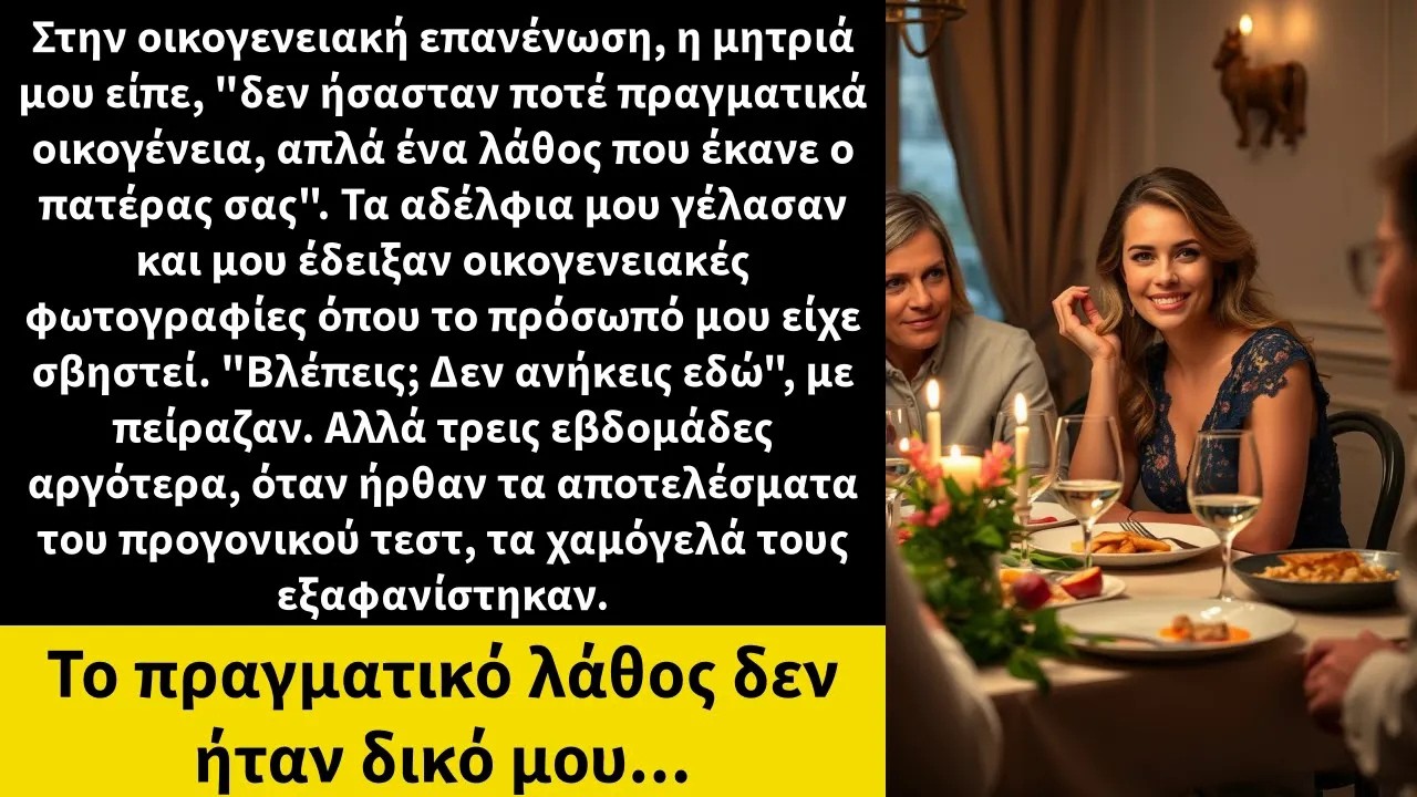 Στην οικογενειακή επανένωση, η μητριά μου είπε, δεν ήσασταν ποτέ πραγματικά οικογένεια,