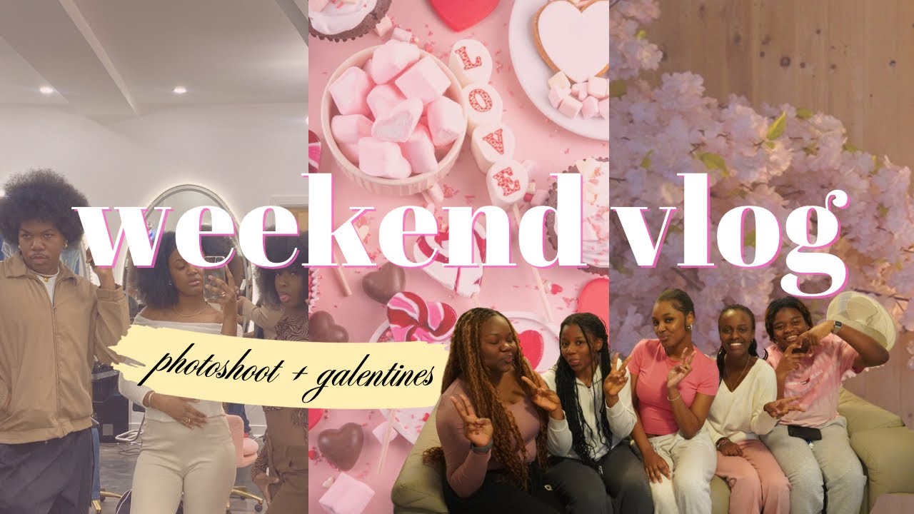WEEKEND VLOG | Brand Photoshoot, Content Creation, Galentines, Friends 🎀💗📸