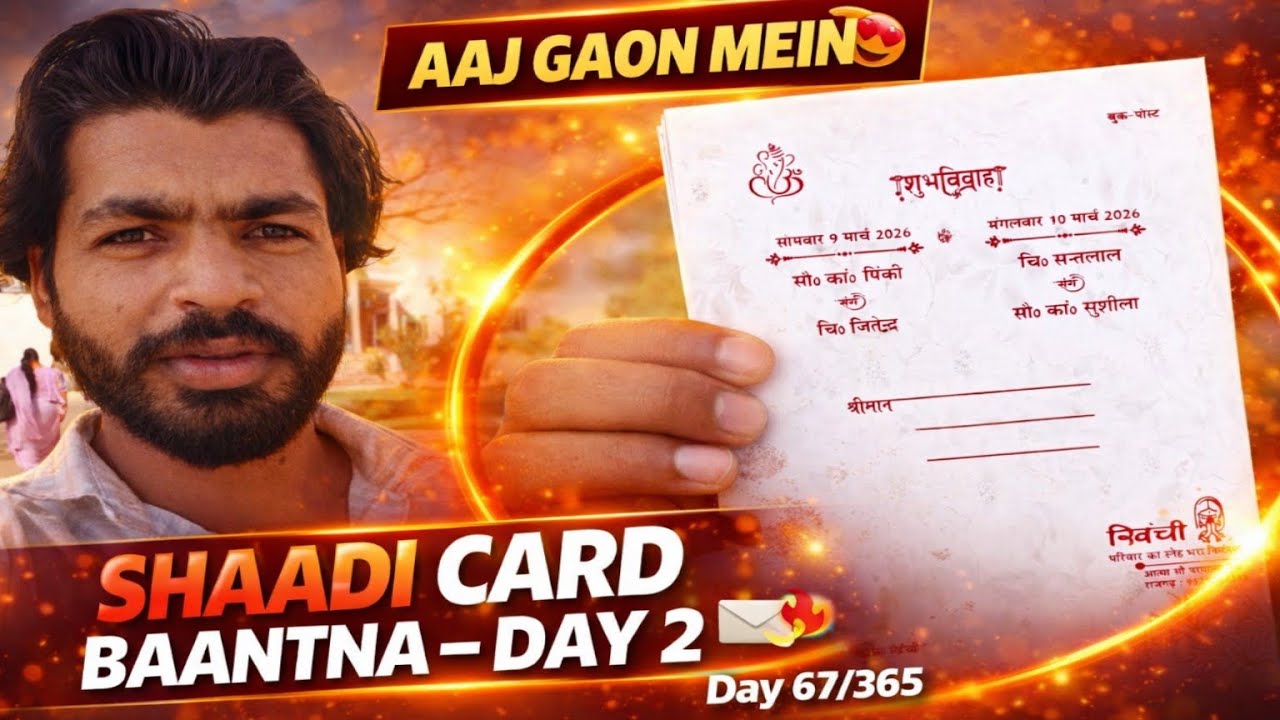 Aaj Gaon Mein Ghar Ghar Shaadi Card Baante 😍 | Day 67/365