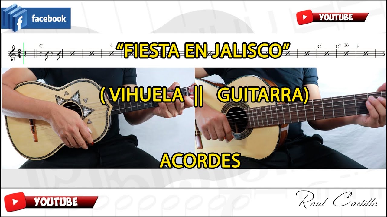 FIESTA EN JALISCO || VIHUELA || GUITARRA || ACORDES
