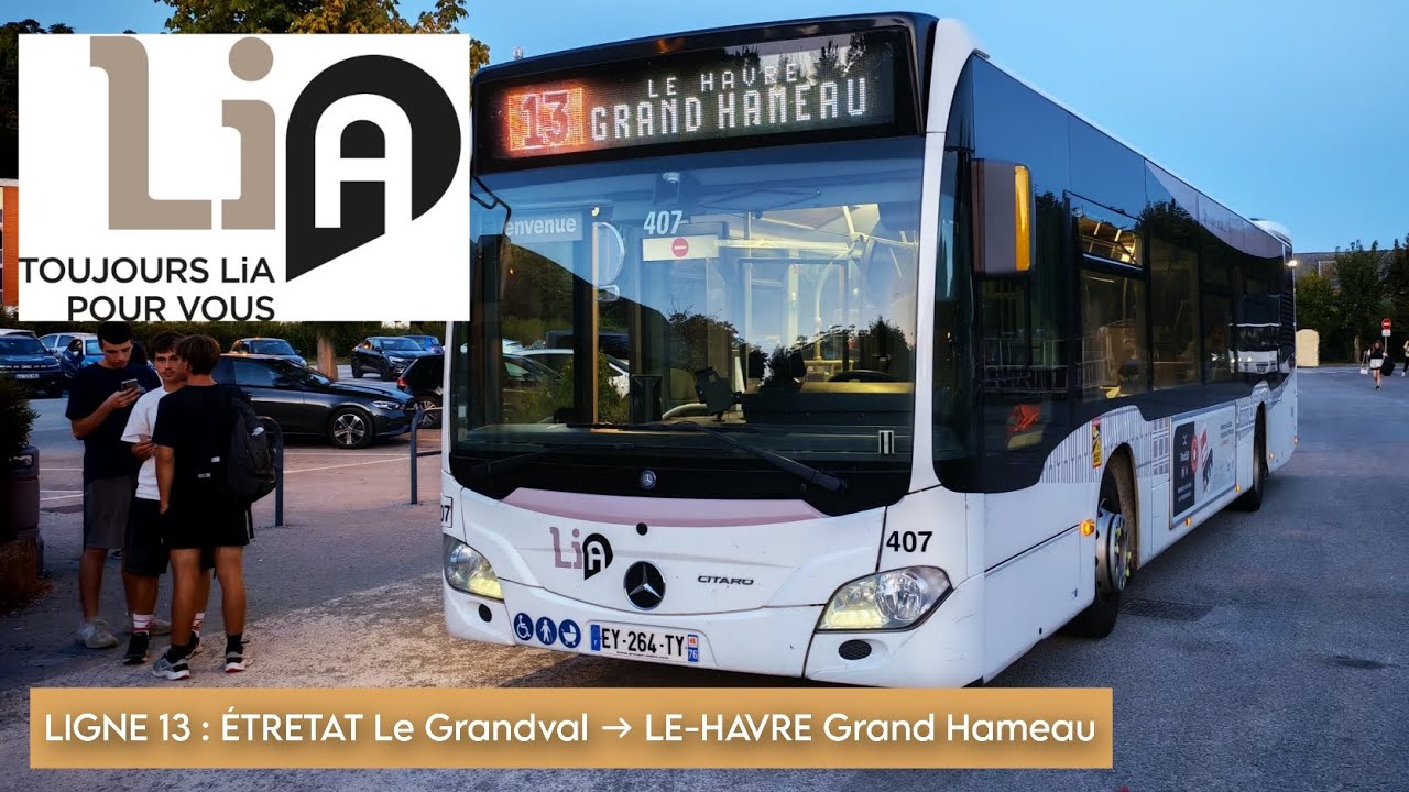 [TIMELAPSE] [LiA] LIGNE 13 : ÉTRETAT Le Grandval → LE-HAVRE Grand Hameau (HPE)