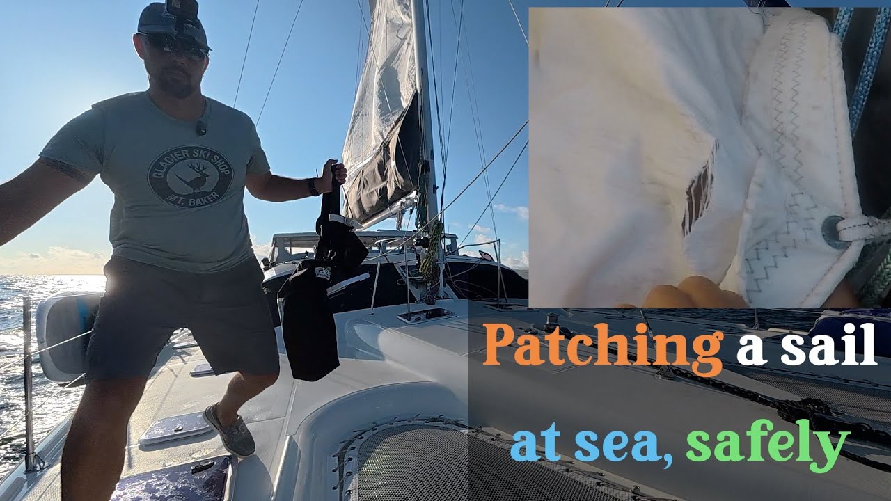 Sail Repair at Sea | How I Patched My Mainsail in Rough Seas
