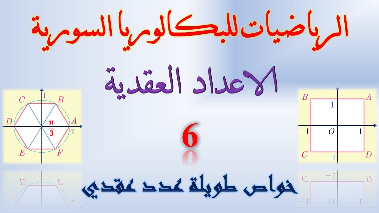 الاعداد العقدية | 6 | خواص طويلة عدد عقدي وزاويته | حل تدرب 113