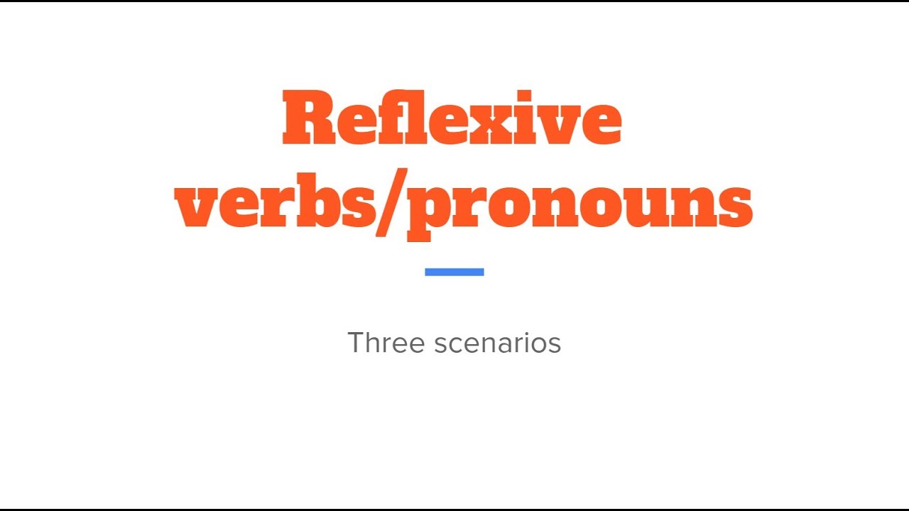 Three different scenarios for reflexive verbs and pronouns in Dutch