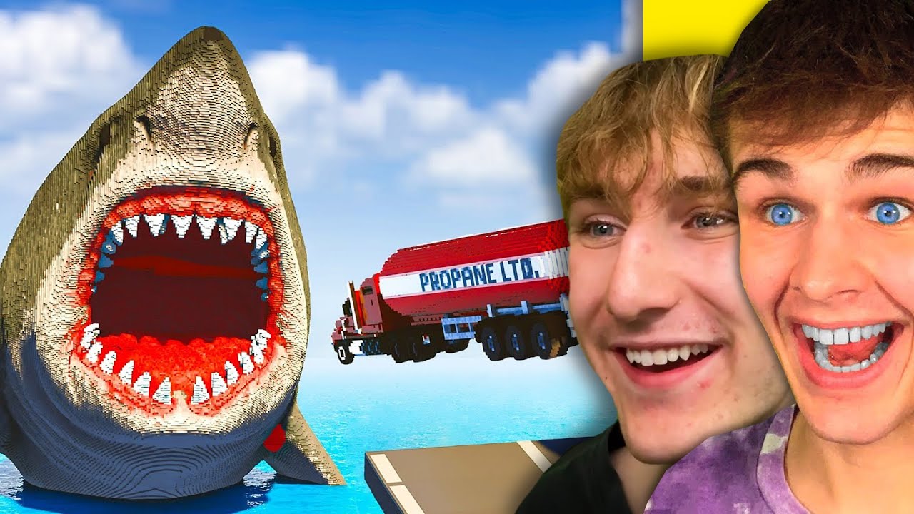 AUTA vs ŠÍLENĚ OP MEGALODON! + @TrospyReakce