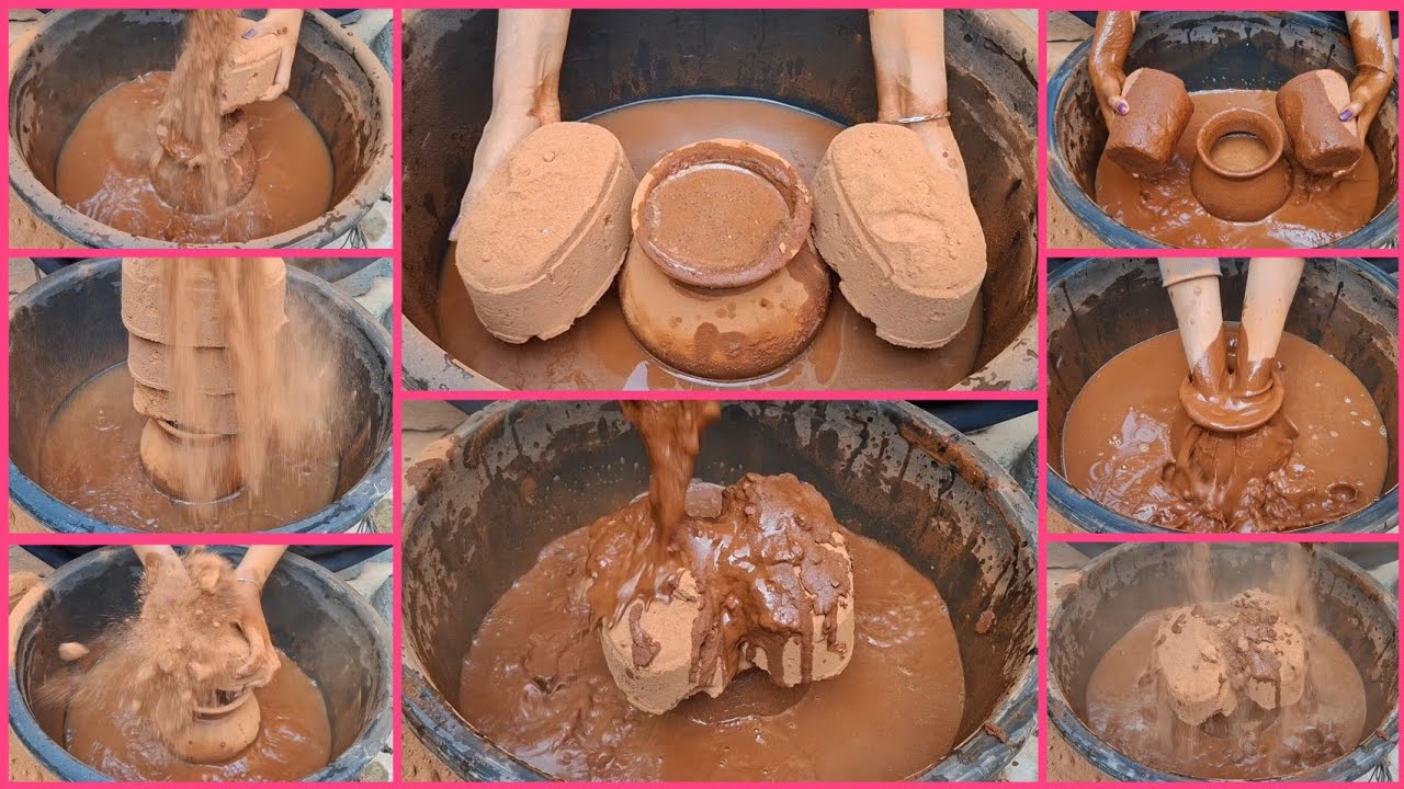 New Bombastic Masterpiece Oval Shapes Pure Reddirt Water Crumbling And Very Dusty 