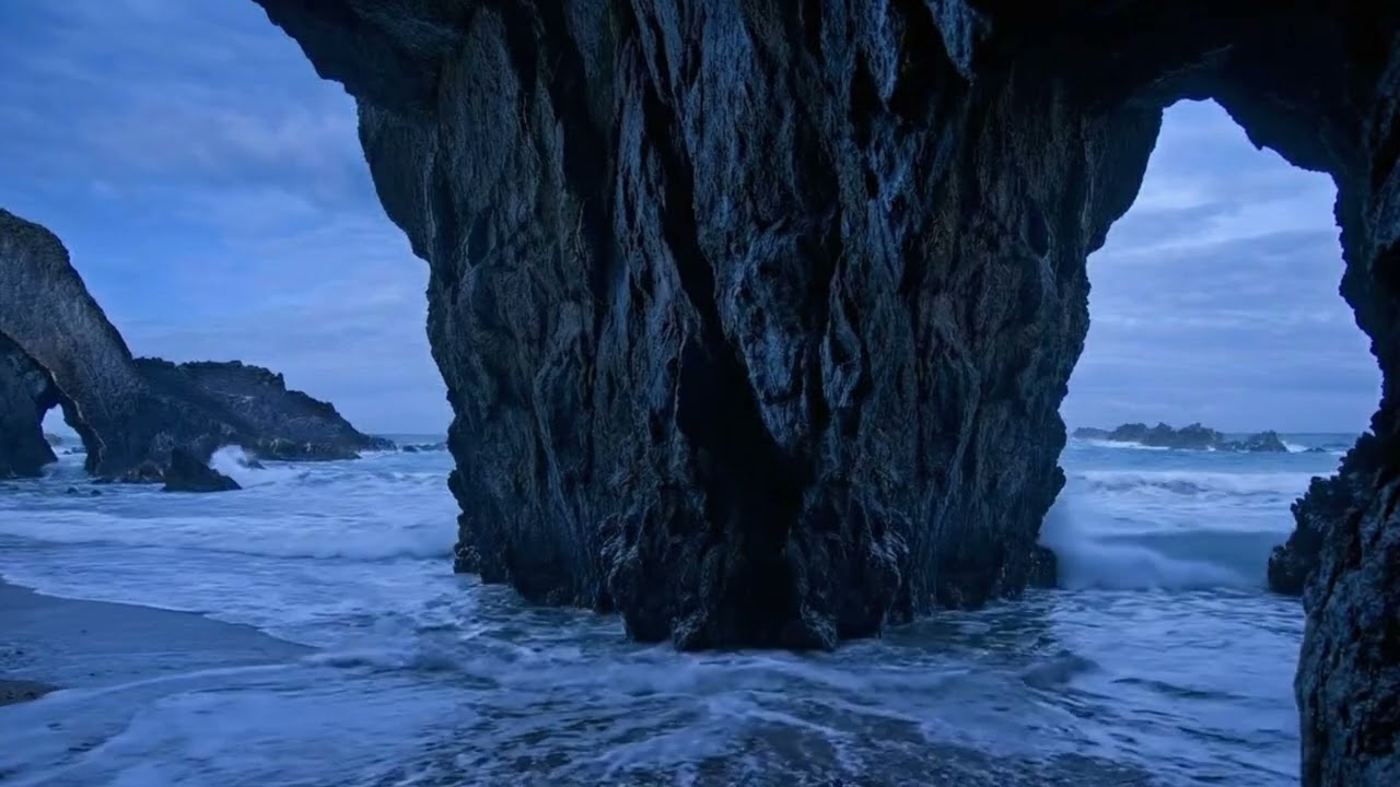Relaxing Dark Beach Waves at Night for Sleep | 3.5 Hours of Soothing Ocean Ambience